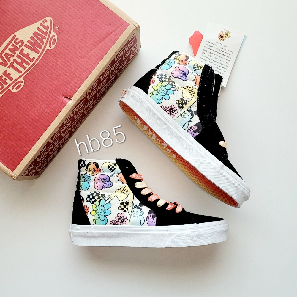 Vans Sk8-Hi Cultivate Care Floral Black White Multicolor Women's 5